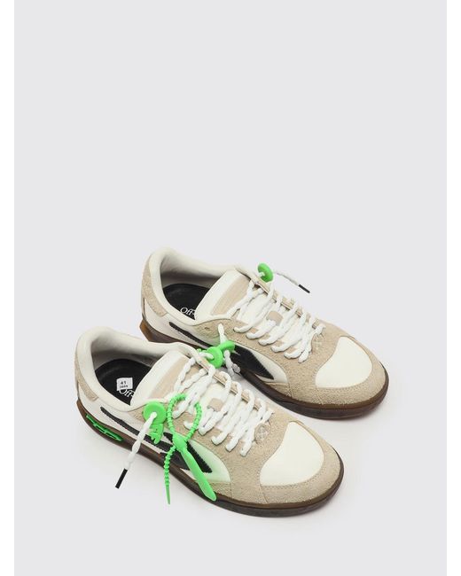 Off-White c/o Virgil Abloh Green Suede And Nylon End Of Play Sneakers for men