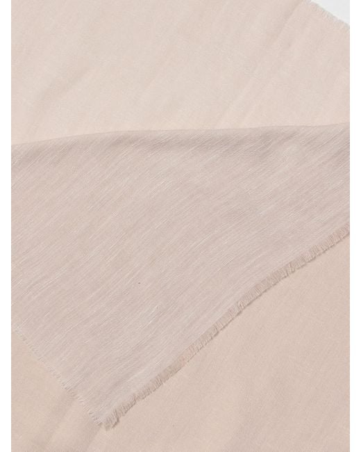 Max Mara Natural Silk Blend Scarf With Jacquard Monogram