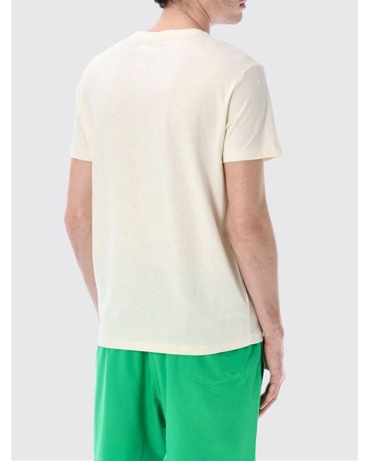 Polo Ralph Lauren Green Slim Fit Cotton T-Shirt With Embroidered Logo And Crew Neck for men