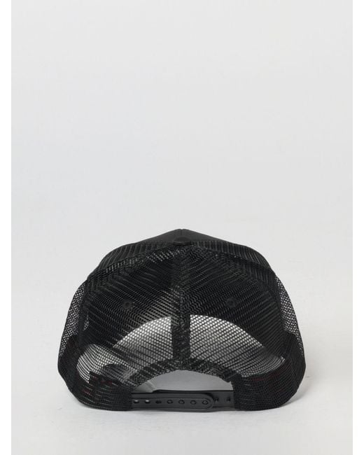 HUGO Black Cotton And Mesh Nylon Hat for men