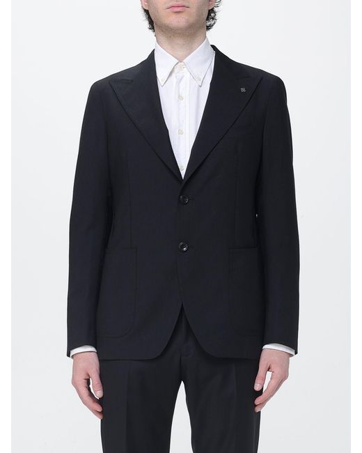 Tagliatore Blue Single-Breasted Virgin Wool Blazer for men