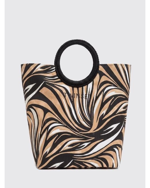 Twinset Multicolor Printed Twill Bag