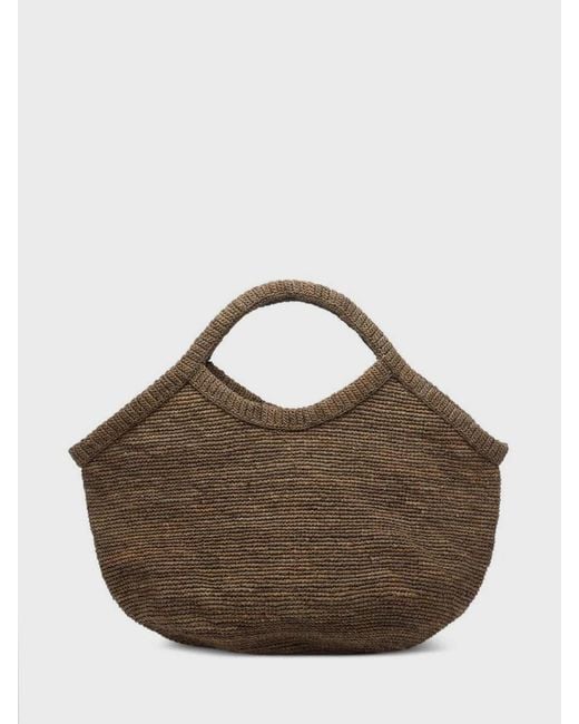 IBELIV Brown Pure Raffia Tote Bag