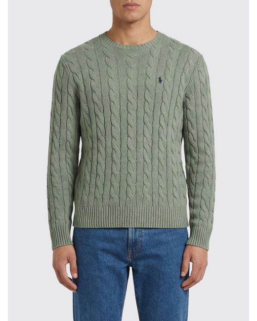 Polo Ralph Lauren Green Cotton Tricot Crewneck Pullover for men
