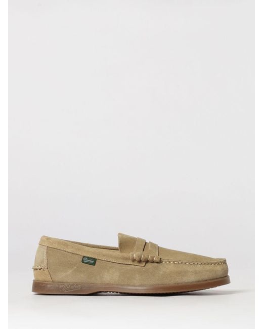 Paraboot Multicolor Classic Suede Loafers With Penny Bar And Rubber Sole for men
