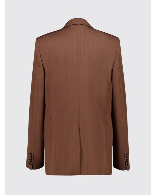 Stella McCartney Brown Double-Breasted Viscose Blazer