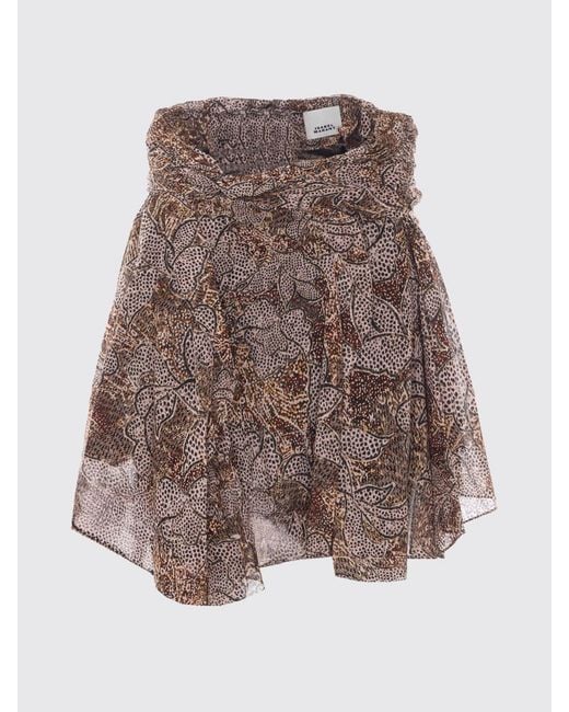 Isabel Marant Natural Camia Printed Cotton Skirt