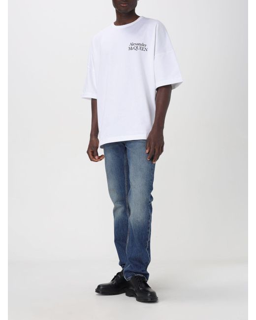 T-shirt Alexander McQueen pour homme en coloris White