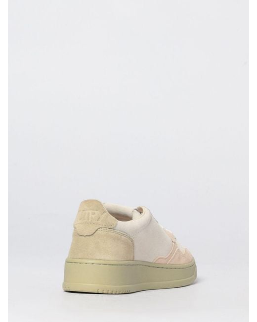 Autry Natural Medalist Low Suede Sneakers