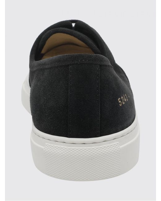 Common Projects White Low-Top Suede Sneakers With Foil-Stamped Logo for men