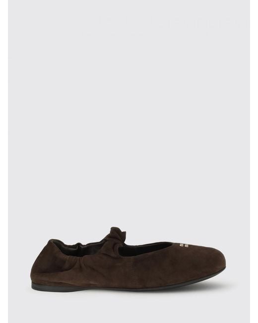 Miu Miu White Suede Lambskin Ballerinas