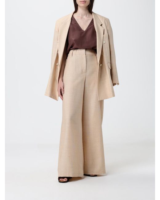 Alysi Natural Wide-Leg Trousers
