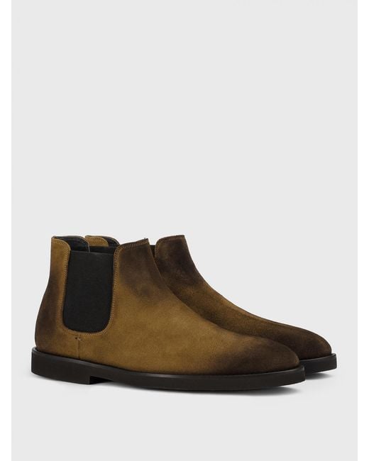Doucal's Brown Suede Ankle Boots for men