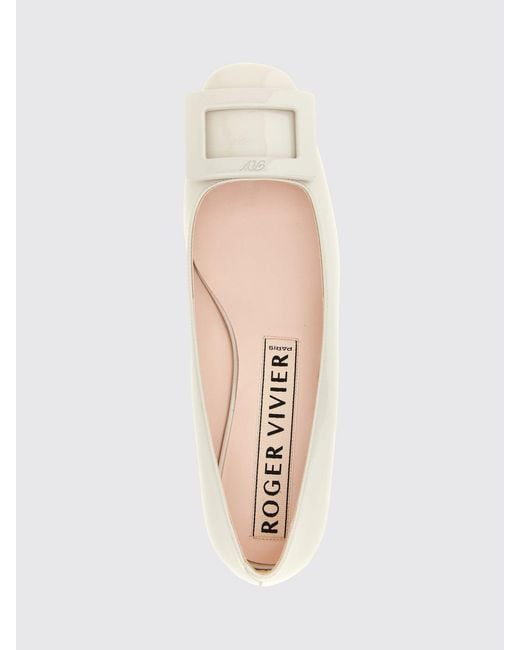 Roger Vivier Natural U Look Patent Leather Ballerinas