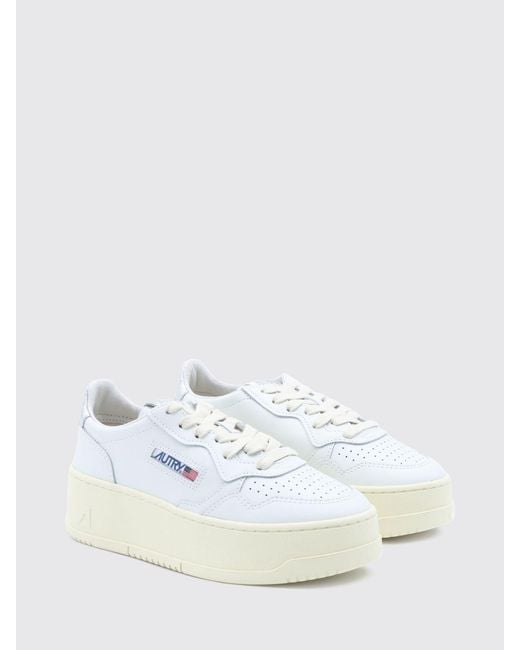 Autry White Medalist Platform Low Sneakers
