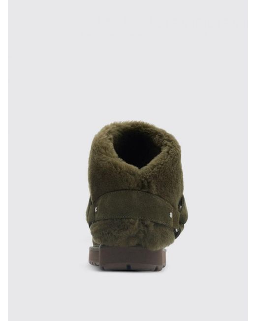 Burberry Green Stiefeletten Aus Veloursleder Mit Shearling