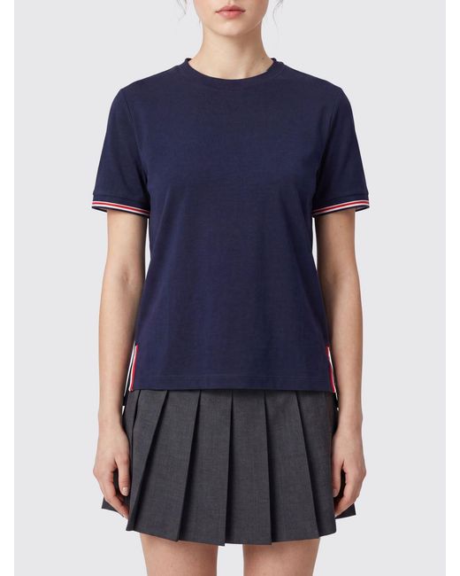 Thom Browne Blue 4-Bar Merino Wool T-Shirt