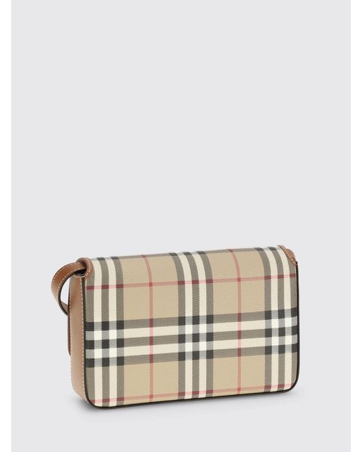 Burberry Gray Hampshire Coated Cotton Vintage Check Bag