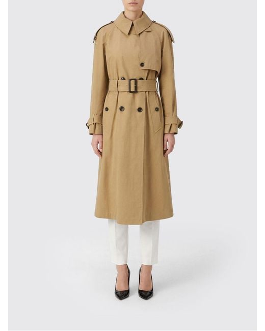 Burberry White Double-Breasted Trench Coat