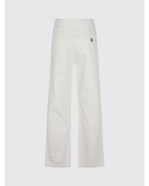 Carhartt White Jane High-Waisted Wide-Leg Jeans