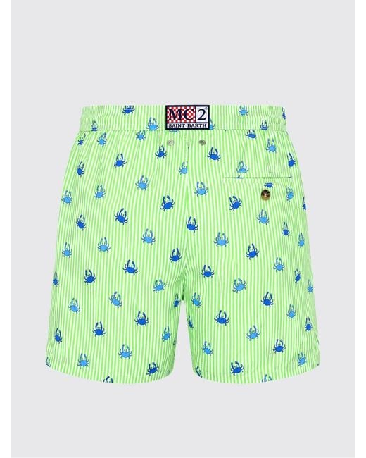 Mc2 Saint Barth Green Printed Swimsuit for men