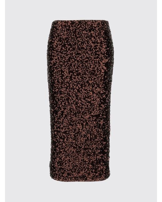 ROTATE BIRGER CHRISTENSEN Black Sequin Midi Skirt
