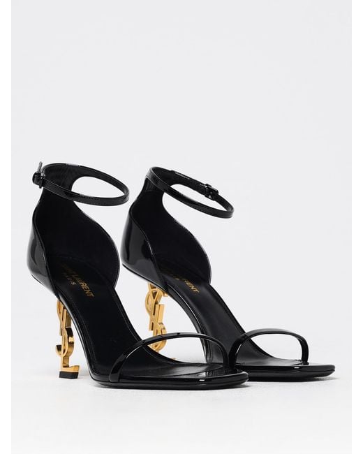 Saint Laurent White Opyum Patent Leather Sandals