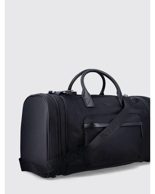 Emporio Armani Blue Asv Large Nylon Travel Bag for men