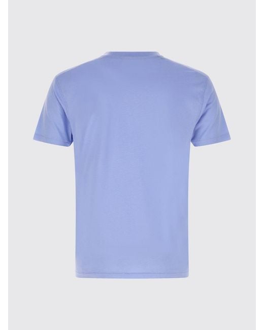 Tom Ford Blue Basic Cotton Blend T-Shirt for men