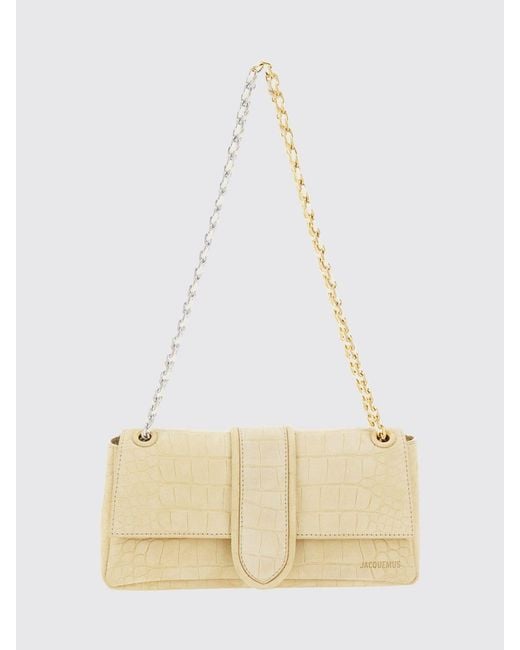 Jacquemus Natural Bambino Croc-Effect Nubuck Leather Shoulder Bag