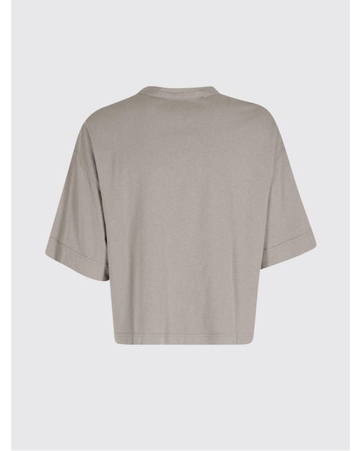 Tela Gray Basic Cotton T-Shirts