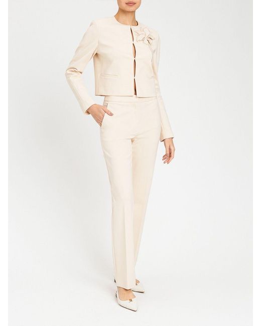 Twinset Natural Crepe Trousers
