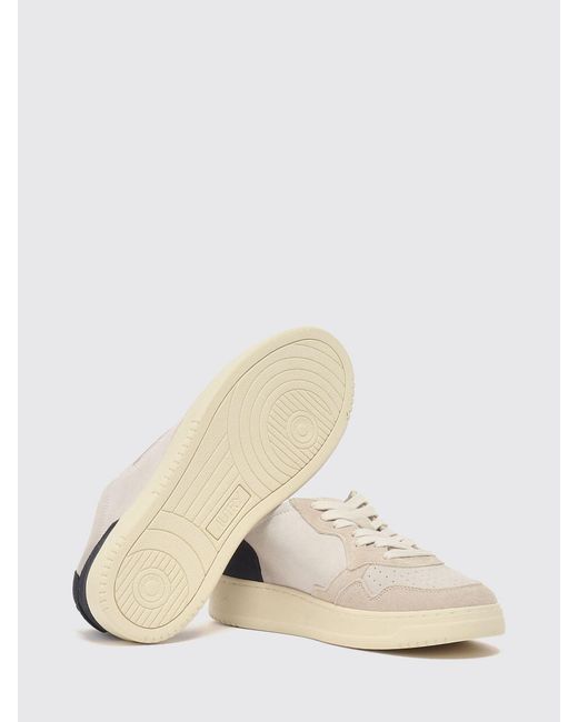 Autry White Medalist Low Two-Tone Calfskin And Suede Trainers for men
