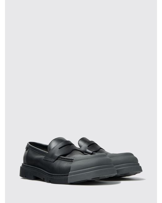 Camper White Junction Calfskin Loafers With Serrated Sole for men