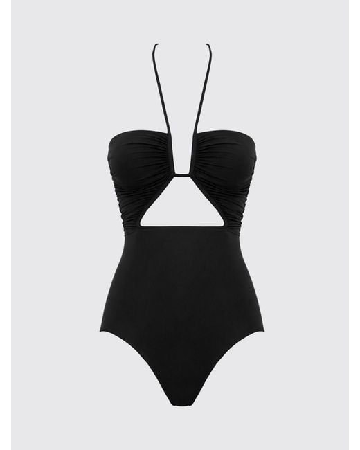 Rick Owens Black Cut-Out Swimsuit