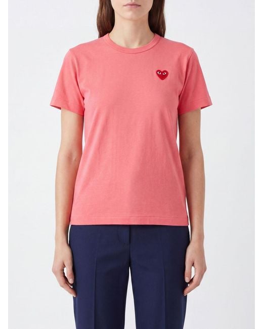 COMME DES GARÇONS PLAY Comme Des Gar&Ccedil	Ons Play Cotton T-Shirt With Embroidered Heart Logo