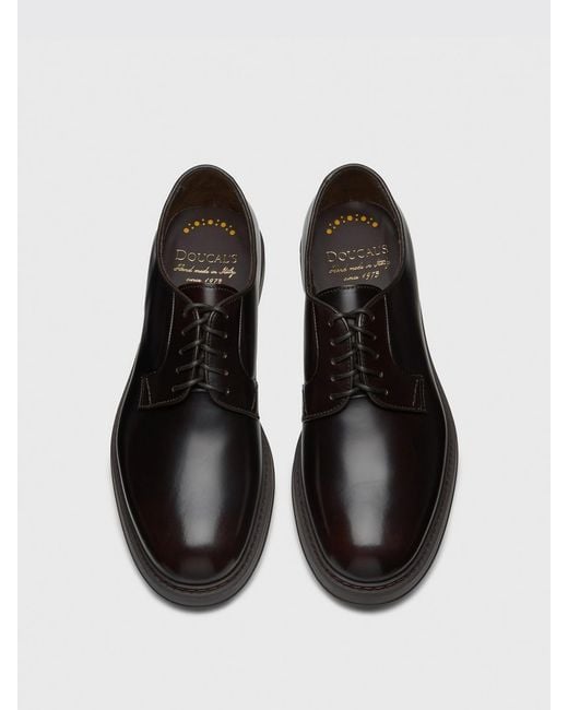Doucal's Black Brogue Shoes for men