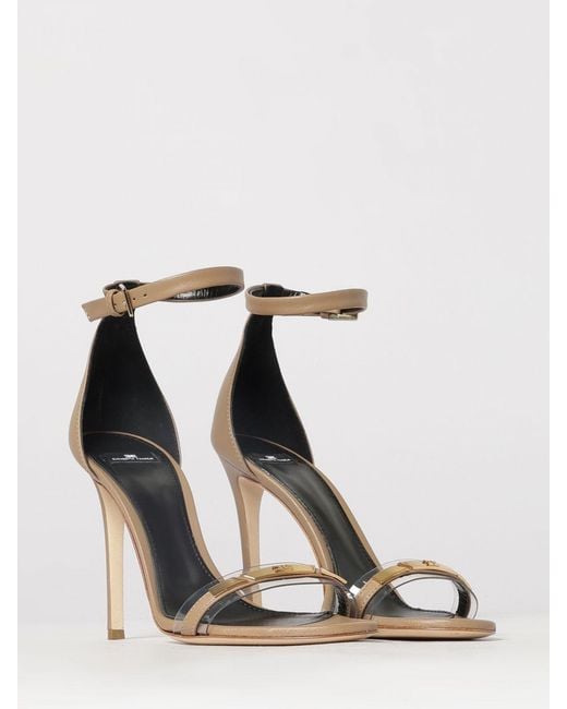 Elisabetta Franchi White Leather Sandals