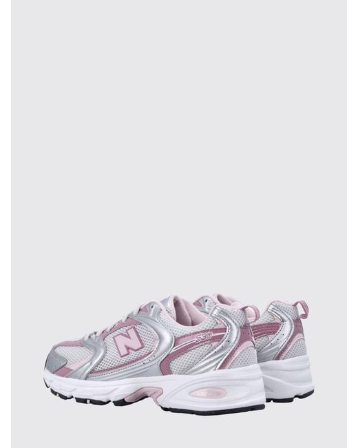 New Balance White 530 Mesh And Rubber Sneakers