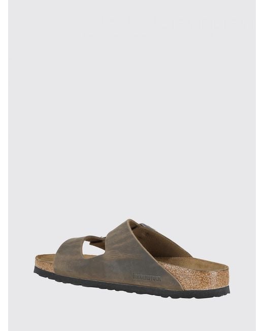 Birkenstock Natural Arizona Oiled Leather Sandals for men