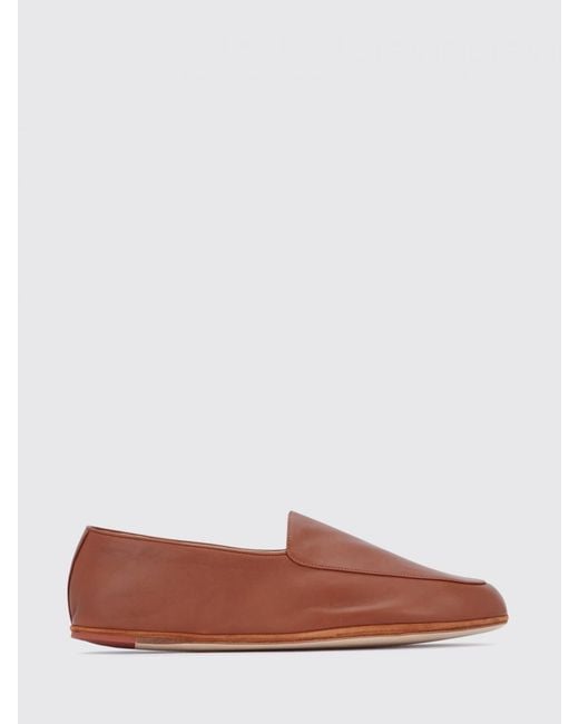 Loro Piana Brown Nappa Loafers for men
