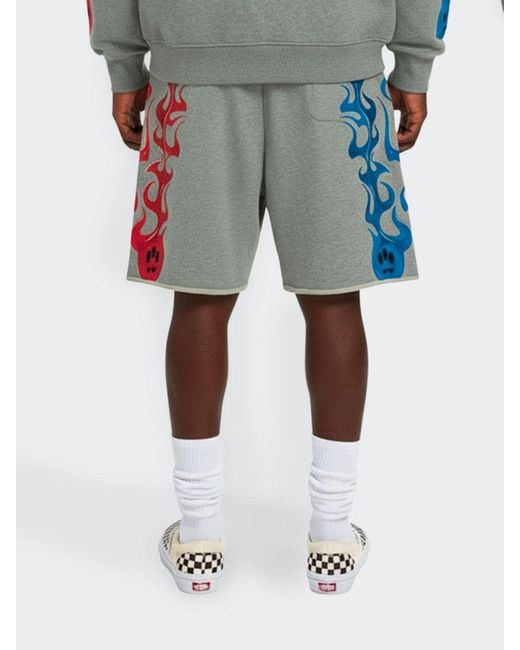 Barrow Gray Cotton Jogging Shorts for men