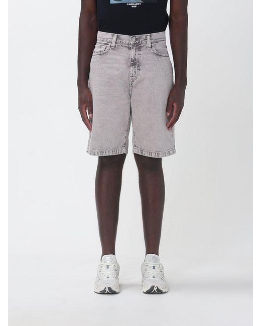 Carhartt Gray Cotton Denim Shorts for men