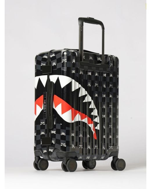 Sprayground Black Polycarbonate Trolley With Printed Logo for men
