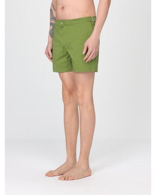 Tom Ford Green Polyester Swimsuit for men