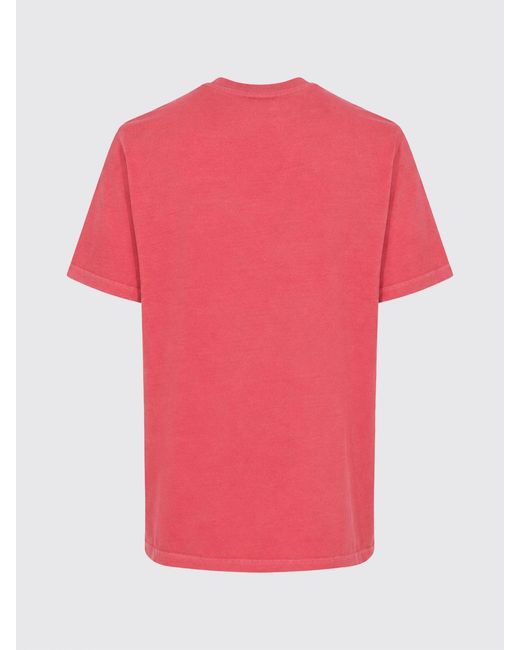 Fay Red Basic Cotton T-Shirt for men