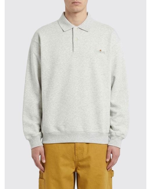 Carhartt Gray Cotton Polo Shirt for men