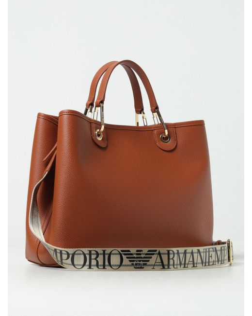 Emporio Armani Brown Tote Bags