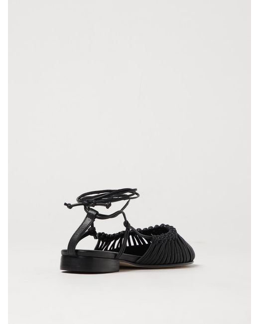 Hereu White Mantera Leather Ballerinas