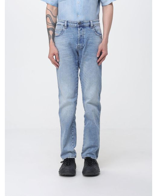 DIESEL Blue D-Vyl Cotton Denim Jeans for men